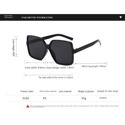 Women Oversized Sunglasses - Brand Designer Eyewear