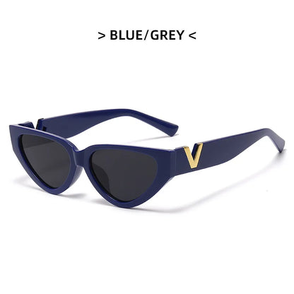 Glamour Women Brand Sunglasses Fashion V Designer Glasses Cat Eye Stylish