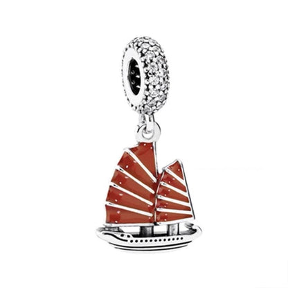 Blue Marine Organism Series Charm  Jewelry Fit Original 925 Sterling Silver