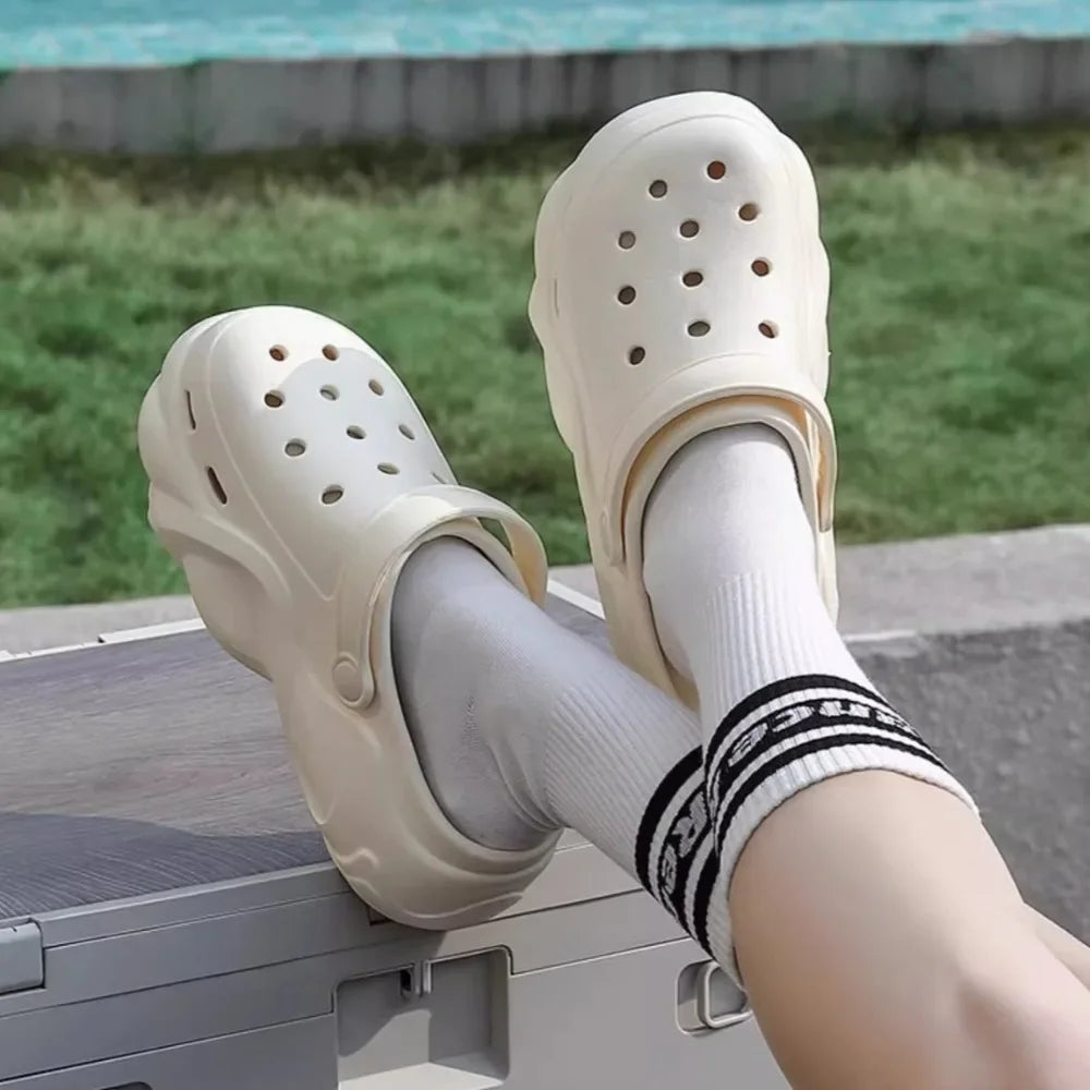 Fashion Bow Decor CROCS Sandals