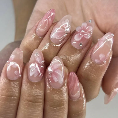 Nails Almond Shaped Press on Nails - 24pcs