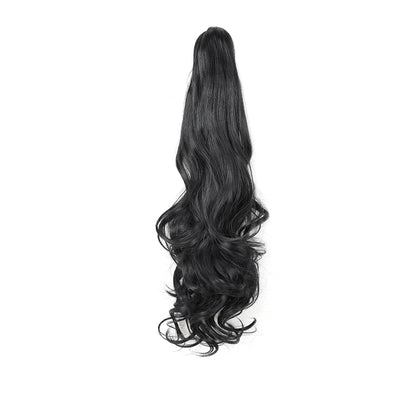 Ponytail Extension Synthetic Claw Clip in Hairpiece Curly Wavy.
