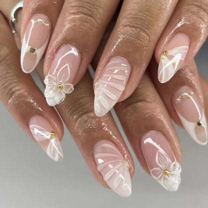 Nails Almond Shaped Press on Nails - 24pcs
