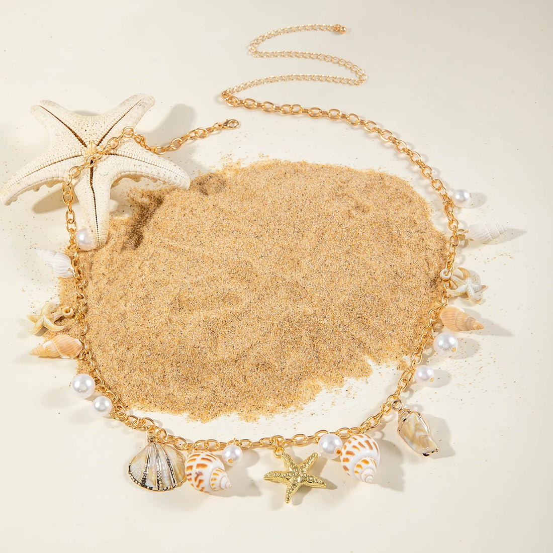 Bohemian Sea Star Conch Waist Chain Women