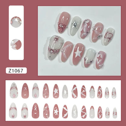 Nails Almond Shaped Press on Nails - 24pcs