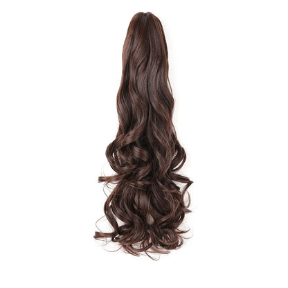 Ponytail Extension Synthetic Claw Clip in Hairpiece Curly Wavy.