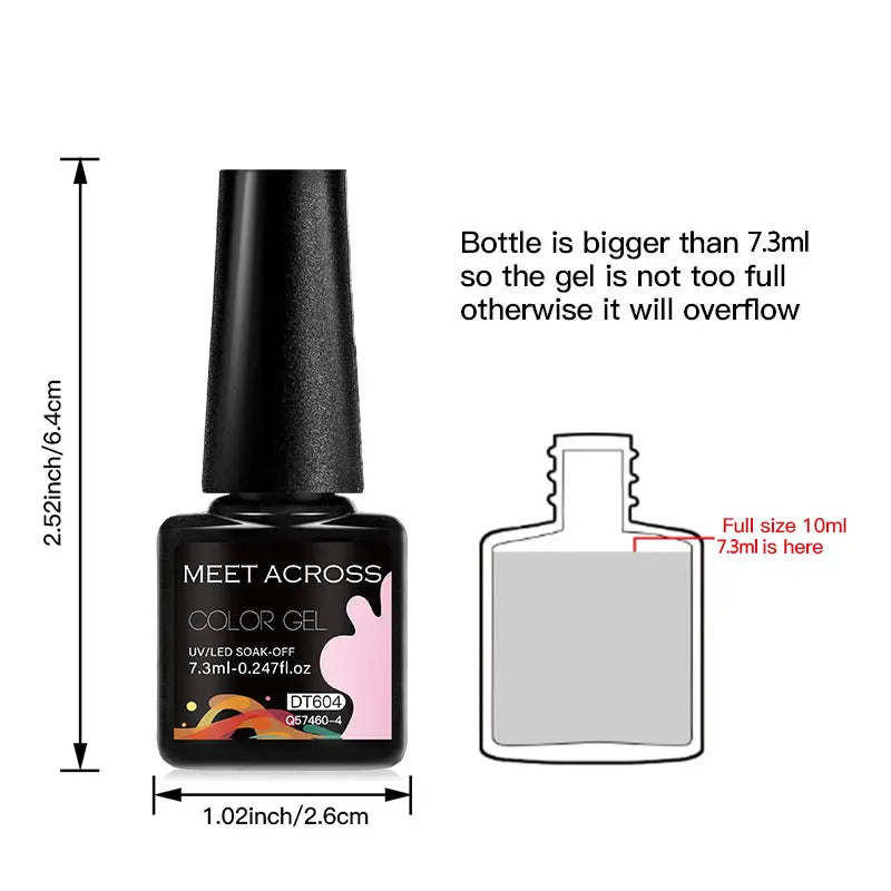 6Pcs/Set Gel Nail Polish for Nails Nude Brown Semi Permanent Nail Supplies