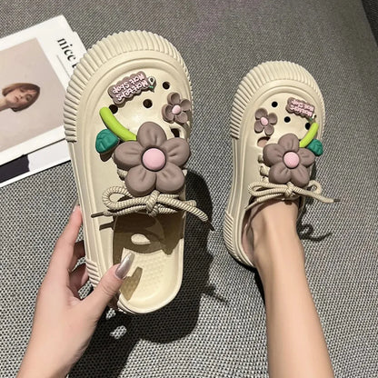 Women Slippers Cute Decoration Platform Sandals