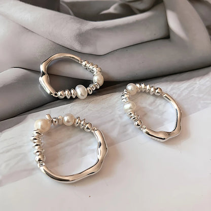 925 Sterling Silver Rings for Women Freshwater Pearl