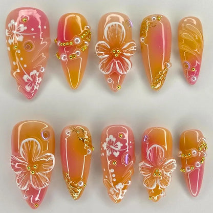 Nails Almond Shaped Press on Nails - 24pcs