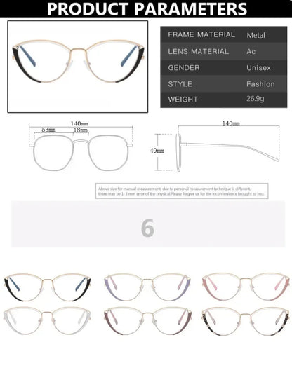 Vintage Cat Eyeglasses Trendy Anti-Blue Light Fashion Eyewear.