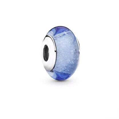 Blue Marine Organism Series Charm  Jewelry Fit Original 925 Sterling Silver