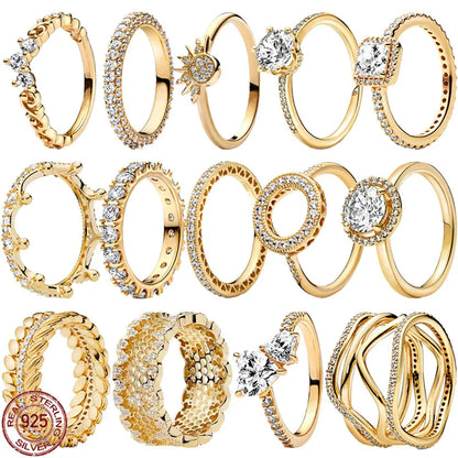 Exquisite Gold 925 Sterling Silver Ring Exquisite Charm