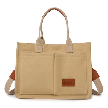 Tote Bag Multiple Outer Pocket Women&