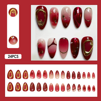 Nails Almond Shaped Press on Nails - 24pcs