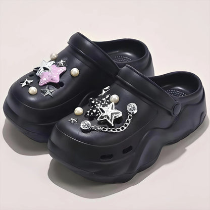 Fashion Bow Decor CROCS Sandals