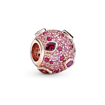 Hot Sale Rose Gold Charm Beads Fit Original 925 Silver Bracelet Women Jewelry