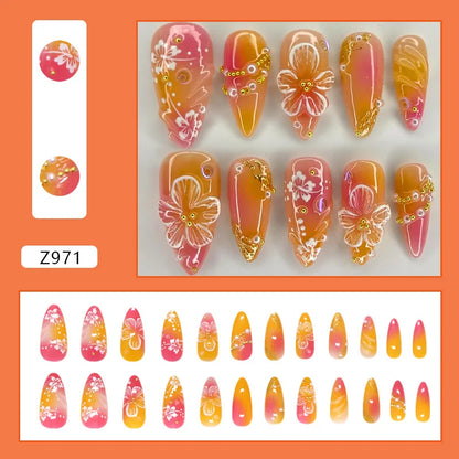 Nails Almond Shaped Press on Nails - 24pcs