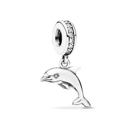 Blue Marine Organism Series Charm  Jewelry Fit Original 925 Sterling Silver
