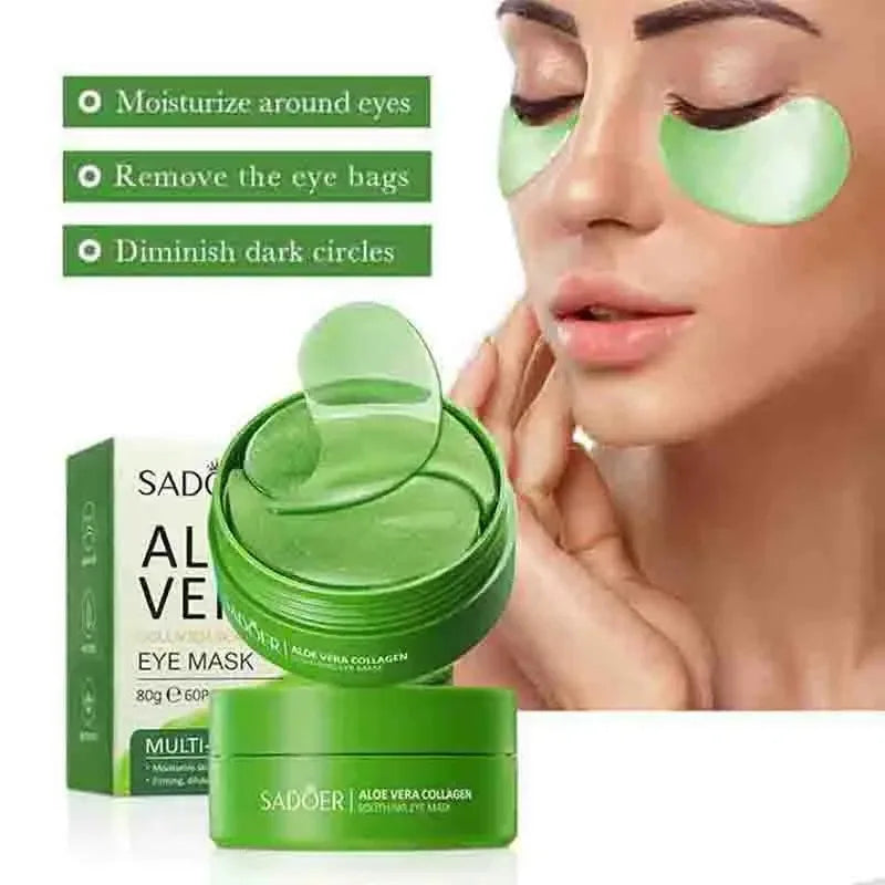 Aloe Vera Collagen Eye Mask Anti Dark Circles Eyes Bags Moisturizing