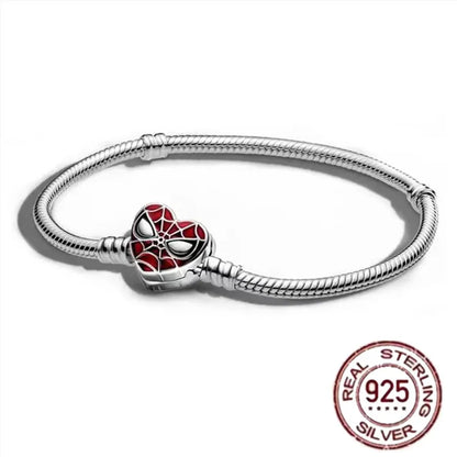 925 fine heart-shaped snake bone bracelet for women
