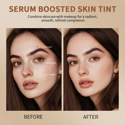 Stick Serum Boosted Skin Tint Foundation, Smooth Plumper Hight Coverage.