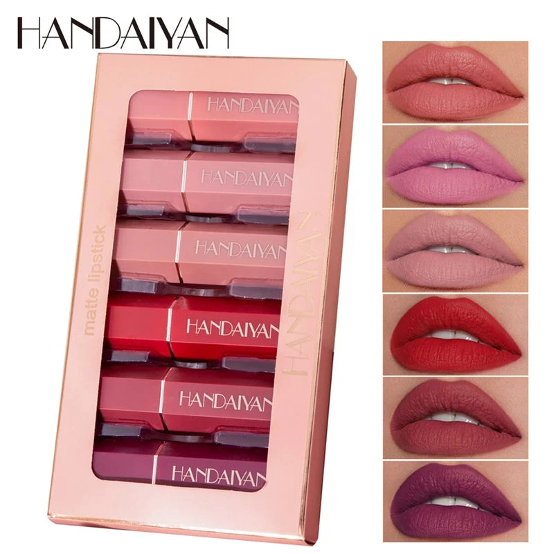 Velvet Matte Lipstick Kit Lips Makeup, Lip Balm Cream Pigment
