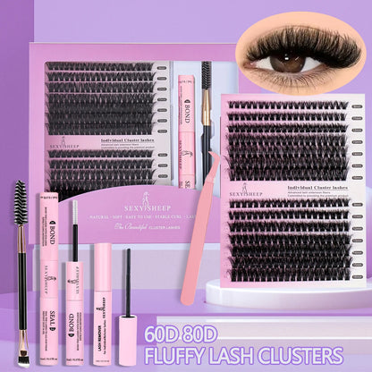 Eyelashes Extensions Individual Lashes Cluster Natural Segmented
