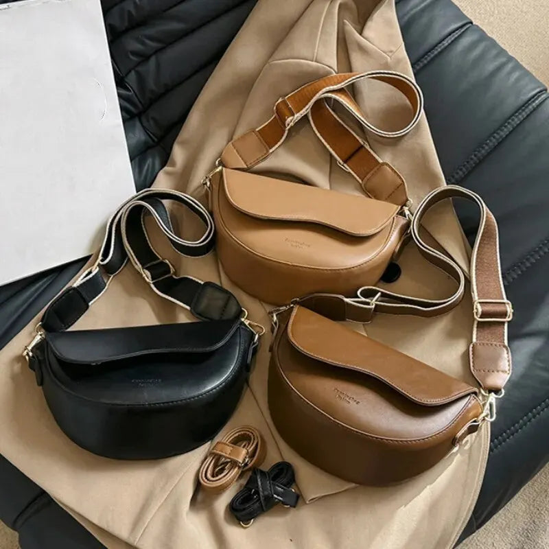 Women Vintage Solid Color - Underarm Bag Fashion