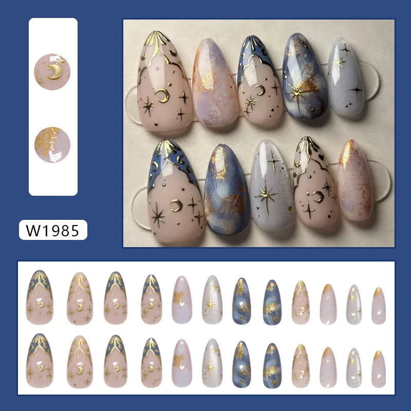 Nails Almond Shaped Press on Nails - 24pcs