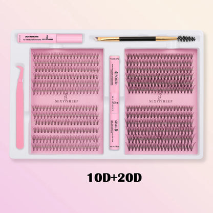 Eyelashes Extensions Individual Lashes Cluster Natural Segmented