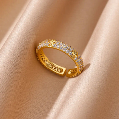 Rings For Women Stainless Steel Gold Aesthetic Jewlery