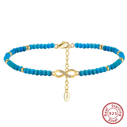 925 Sterling Silver Infinity Anklet for Women