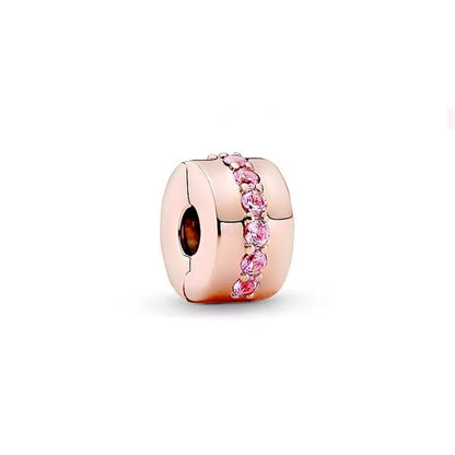Hot Sale Rose Gold Charm Beads Fit Original 925 Silver Bracelet Women Jewelry