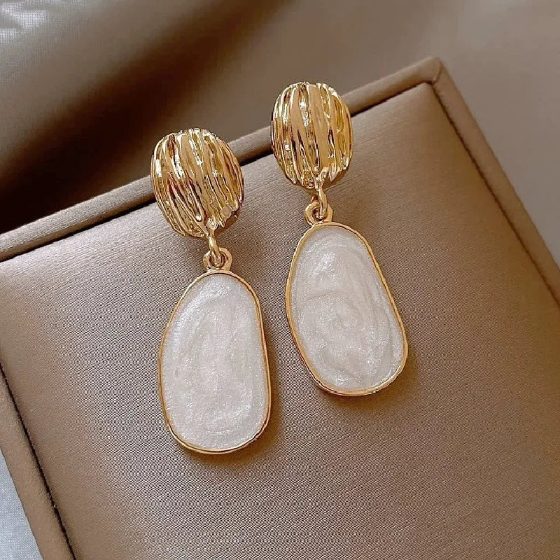 Oval Dangle Earrings for Women Vintage  Drop Earrings