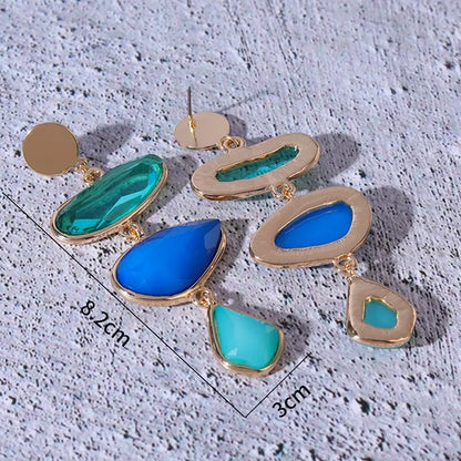 Boho Elegant Geometric Crystal Drop