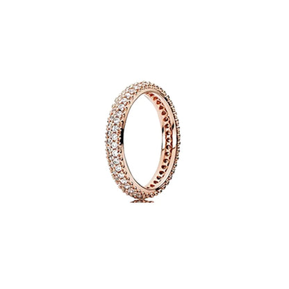Exquisite 925 sterling silver rose gold women&