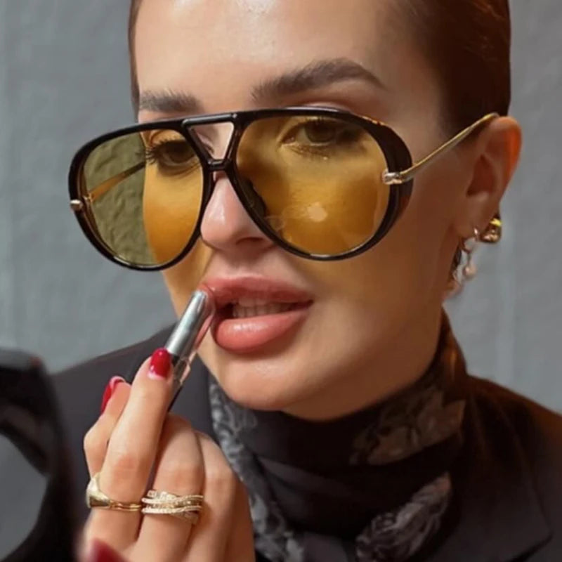 Luxury Women Sunglasses Vintage Oversized.