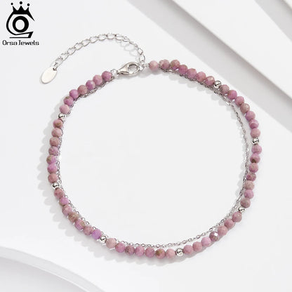 Gold Double Layered Chain Anklet for Women 925 Sterling Silver