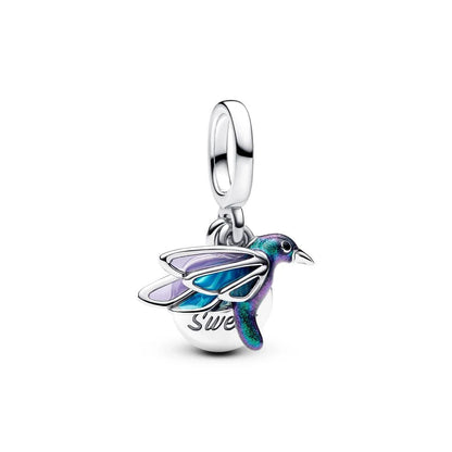 Blue Marine Organism Series Charm  Jewelry Fit Original 925 Sterling Silver