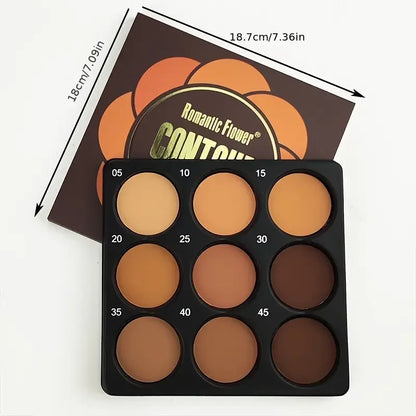 Dark Bronze Foundation Palette, Contouring, Concealer, Makeup Setting.