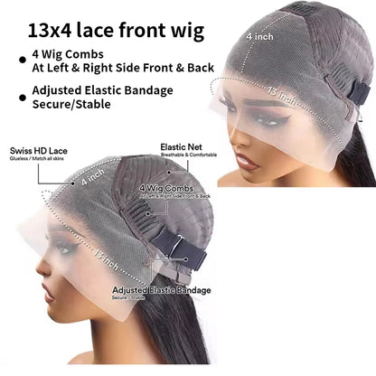 Brown Bob Human Hair Wigs Lace Front Wig Human Hair