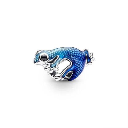 Blue Marine Organism Series Charm  Jewelry Fit Original 925 Sterling Silver
