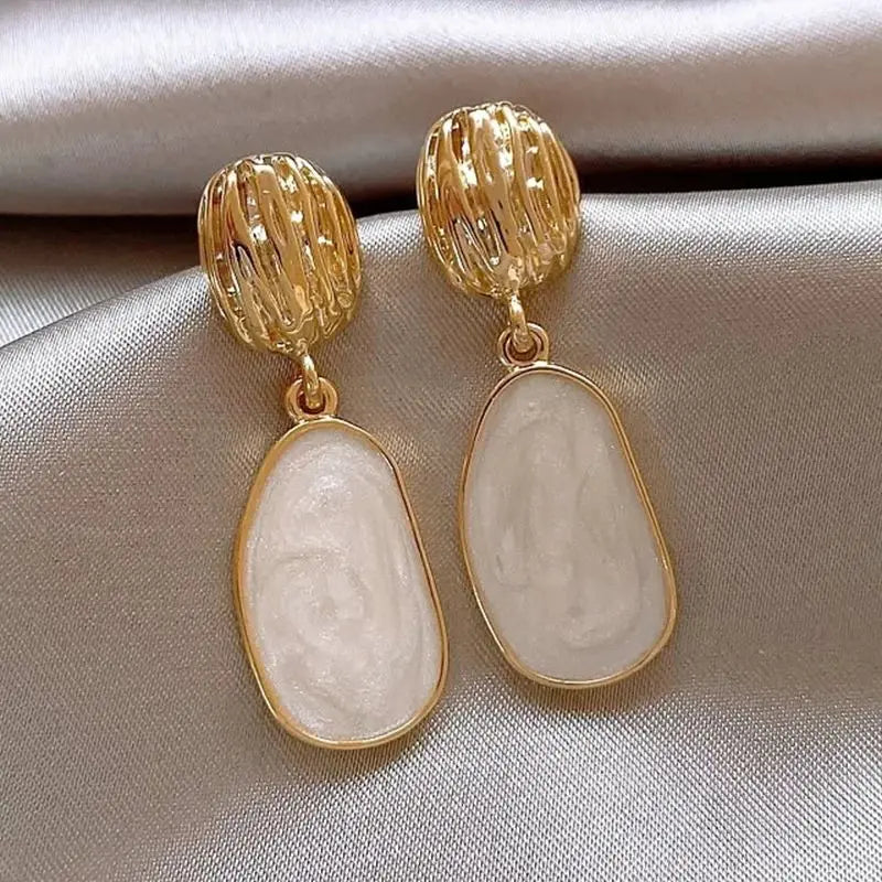 Oval Dangle Earrings for Women Vintage  Drop Earrings