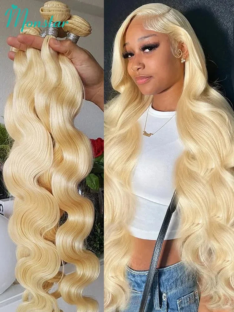 Blonde Hair Extension Brazilian Hair Weave Bundles Human Hair