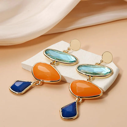 Boho Elegant Geometric Crystal Drop