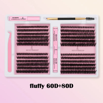 Eyelashes Extensions Individual Lashes Cluster Natural Segmented