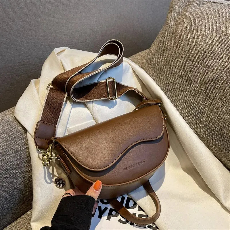 Women Vintage Solid Color - Underarm Bag Fashion