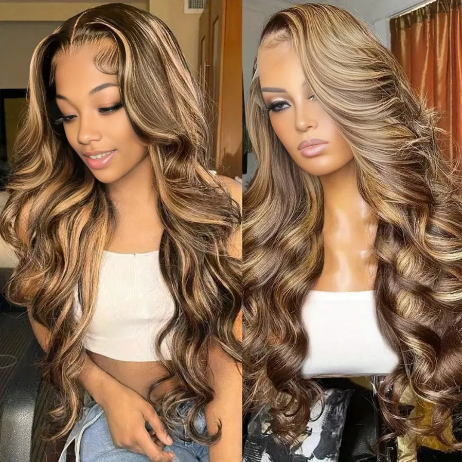 Honey Blonde lace front wig human hair