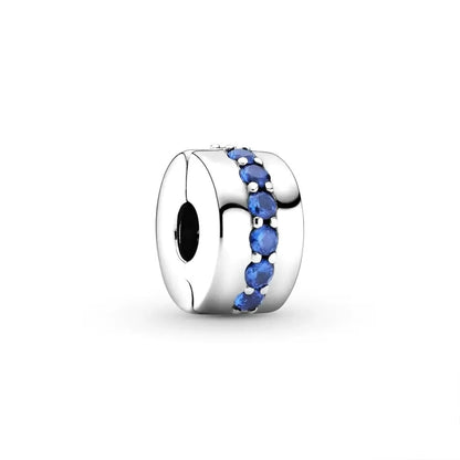 Blue Marine Organism Series Charm  Jewelry Fit Original 925 Sterling Silver